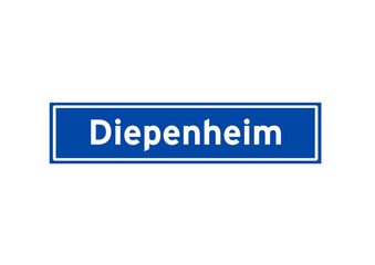 Diepenheim isolated Dutch place name sign. City sign from the Netherlands.