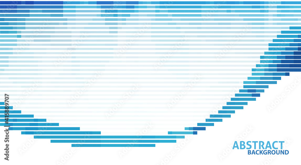 Aufkleber abstract tech background with blue striped wave. vector graphics
