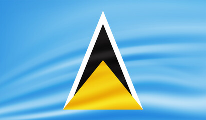 Saint Lucia grunge flag. Vector illustration.