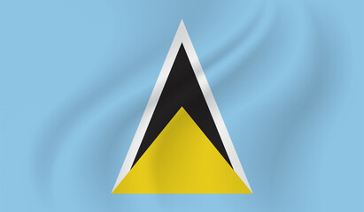Saint Lucia grunge flag. Vector illustration.