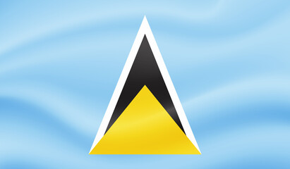 Saint Lucia grunge flag. Vector illustration.