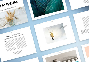 Minimal and Modern Landscape Digital Magazine Layout