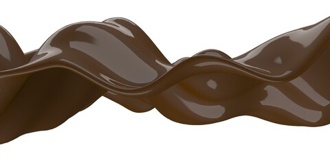 Melted choco mass. Chocolate waves background