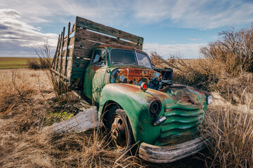 Stuck In The Mud- Abandoned Truck In Almira, Washington