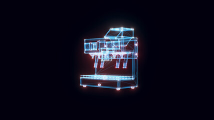3d rendered illustration of Soda Machine hologram. High quality 3d illustration