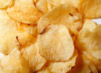 delicious chips close up view