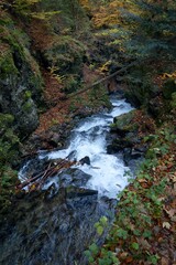 Nýznerovské waterfalls in the Rychlebské Mountains in the Czech Republic