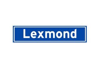 Lexmond isolated Dutch place name sign. City sign from the Netherlands.