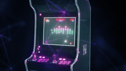 3d rendered illustration of Retro Game Console 2. High quality 3d illustration