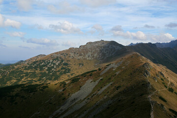 Czerwone Wierchy - Red Peaks, mountain range in Western Tatras, Poland 