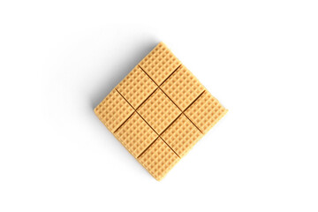Creamy toffee candy isolated on white background. Top view.