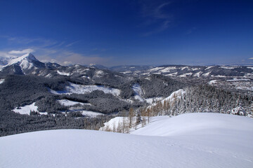 Kopieniec peak in winter, Tatra Mountains, Poland 