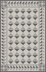 Carpet and bathmat Vintage Style Tribal design pattern with distressed texture and effect
