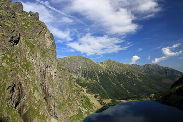 Fototapeta na wymiar Czarny Staw - Black Lake, mountain lake in Tatra Mountains, Poland