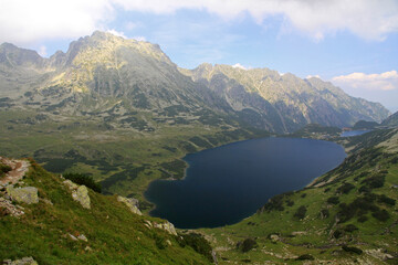 Landscape of Dolina Pieciu Stawow in Tatra Mountains, Poland