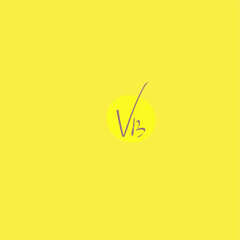 VB initial handwritten calligraphy, for monogram and logo