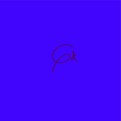 GD initial handwritten calligraphy, for monogram and logo