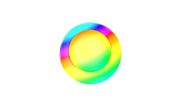 three-dimensional smooth multi-colored deforming figure. abstract animation. 3d render