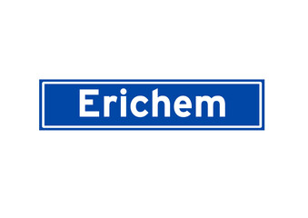Erichem isolated Dutch place name sign. City sign from the Netherlands.