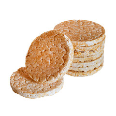 crispbread isolated on white background