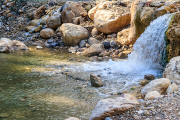 Small waterfall in Goynuk canyon in Antalya province, Turkey