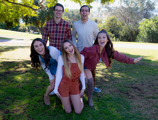 Obraz premium family out doors at a park