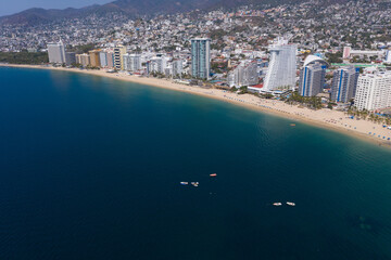 Vista aérea de la Bahía de Acapulco