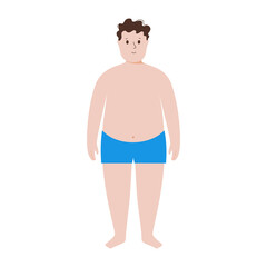Fototapeta premium Obese boy concept
