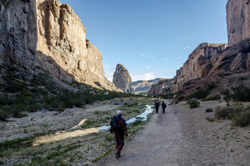 hiking in the mountains