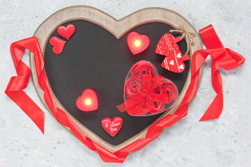 Hearts for Valentine’s Day greeting card 