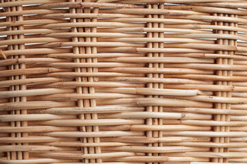 Texture of a wicker willow basket.