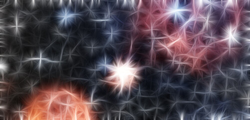 Fototapeta premium Fractal abstract outer space. Galaxy background. Elements of this image furnished by NASA.