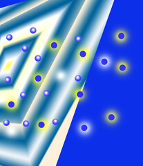 geometric shapes and colored lanterns