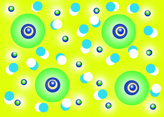 circles on a lemon background