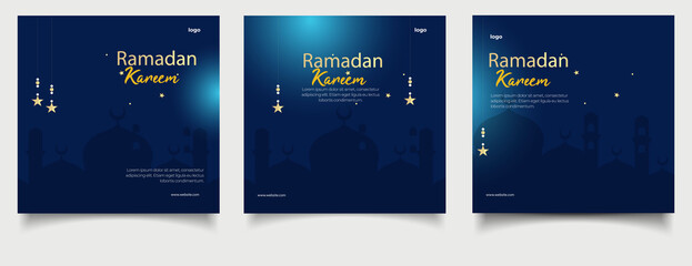 Ramadan instagram stories collection media post template