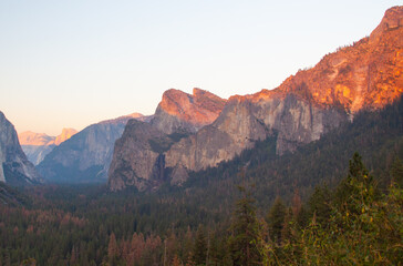 Sunset at Yosemite National Park.