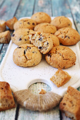Homemade chocolate chip cookies  from stale bread