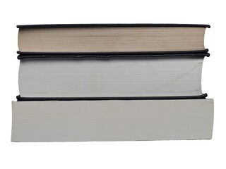 pile of books isolated over white