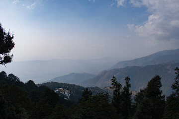 beautiful mountain valley in himachal pradesh, India