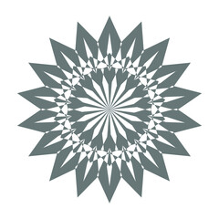 Simple Flower Mandala, Vintage decorative elements, Oriental pattern vector illustration motifs for Coloring book page and graphic template

