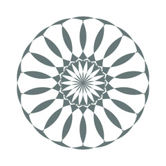 Simple Flower Mandala, Vintage decorative elements, Oriental pattern vector illustration motifs for Coloring book page and graphic template

