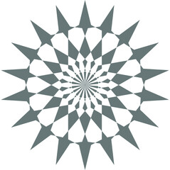 Simple Flower Mandala, Vintage decorative elements, Oriental pattern vector illustration motifs for Coloring book page and graphic template

