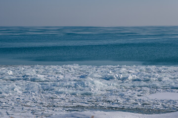 ice on the beach