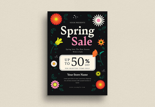 Spring Sale Event Flyer Layout