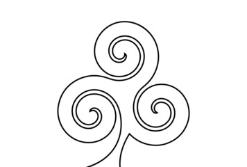 Creative vector celtic. One line style illustration