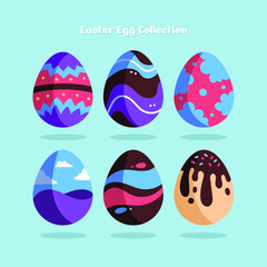 set of easter eggs