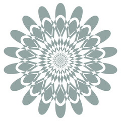 Simple Flower Mandala, Vintage decorative elements, Oriental pattern vector illustration motifs for Coloring book page and graphic template

