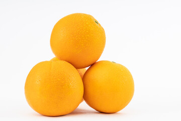 Freshly picked navel oranges