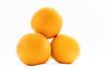 Freshly picked navel oranges