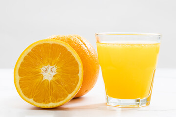 Freshly picked navel oranges